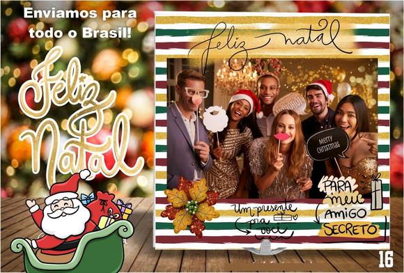 Azulejo Personalizado com Sua Foto Natal - Amigo Secreto