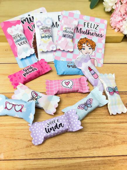 Balas Personalizadas + Card - Dia da Mulher
