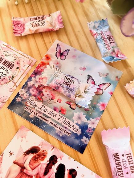 Balas Personalizadas + Card - Dia da Mulher
