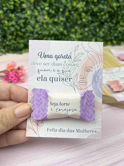 Balas Personalizadas + Card - Dia da Mulher