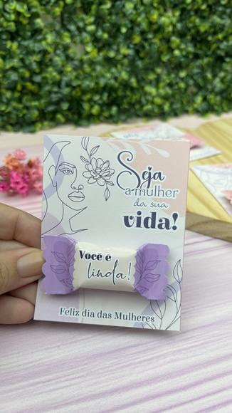 Balas Personalizadas + Card - Dia da Mulher