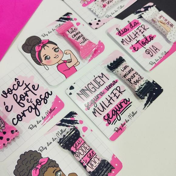 Balas Personalizadas + Card - Dia da Mulher