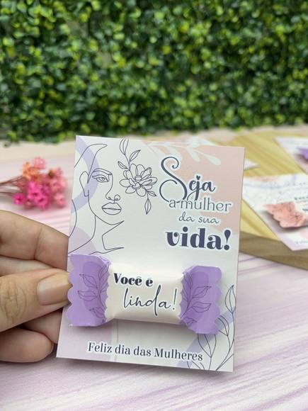 Balas Personalizadas + Card - Dia da Mulher