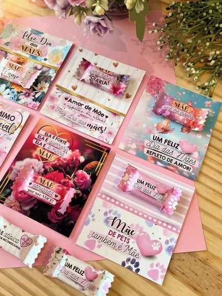 Balas Personalizadas + Card - Dia das Mães