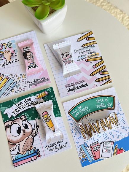 Balas Personalizadas + Card - Dia dos Professores