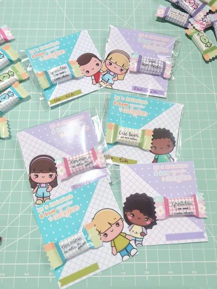 Balas Personalizadas + Card - Volta as Aulas