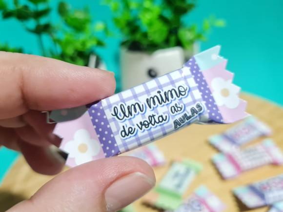 Balas Personalizadas + Card - Volta as Aulas