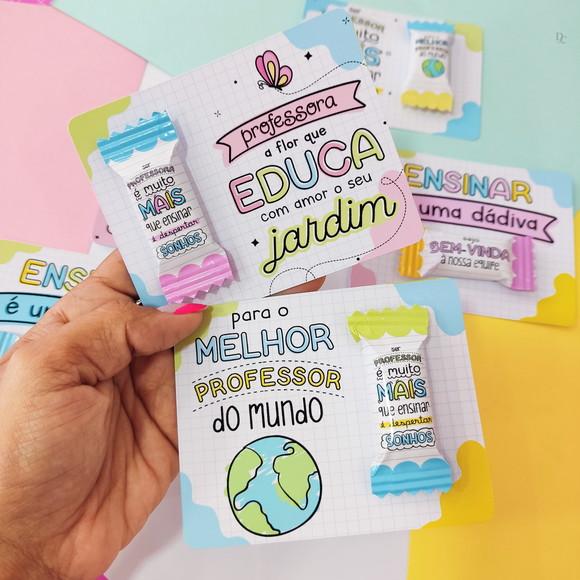 Balas Personalizadas + Card - Volta as Aulas