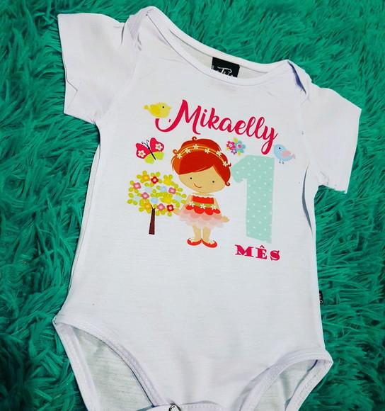 Body Personalizado Mesversario Jardim Encantado