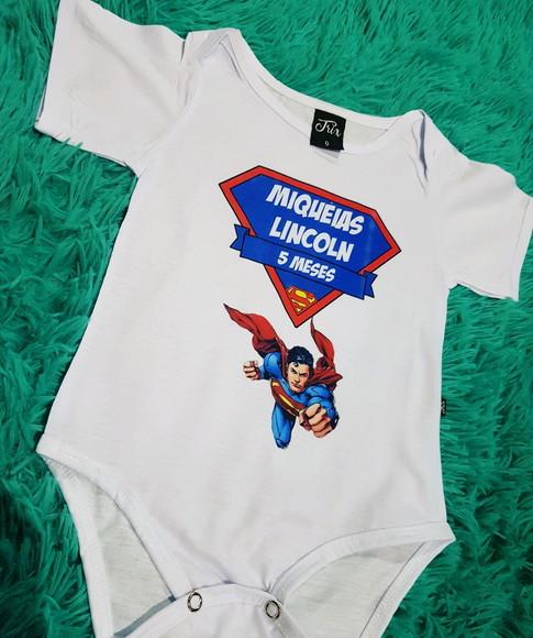 Body Personalizado Mesversario Superman