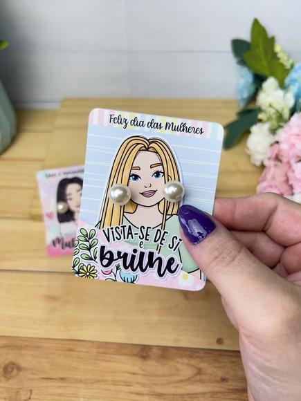 Brinco na Tag Personalizado - Dia da Mulher