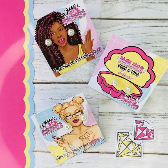 Brinco na Tag Personalizado - Dia da Mulher