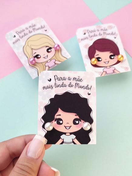 Brinco na Tag Personalizado - Dia das Mães