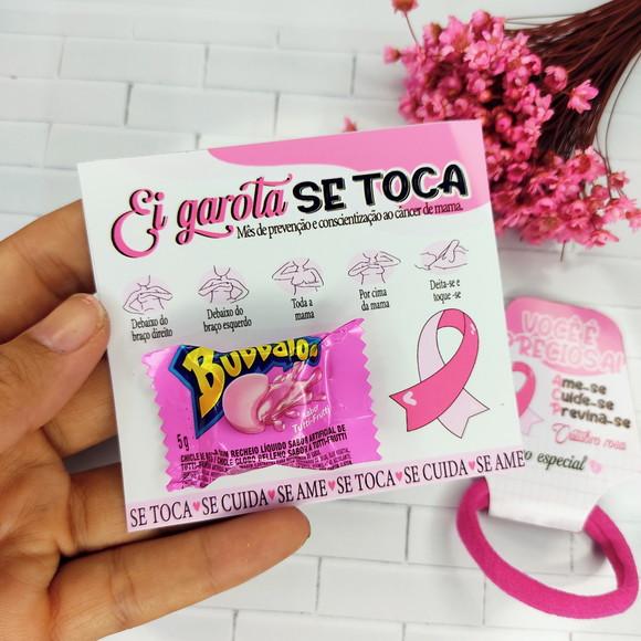 Brinde Outubro Rosa Autoexame com Bubbaloo