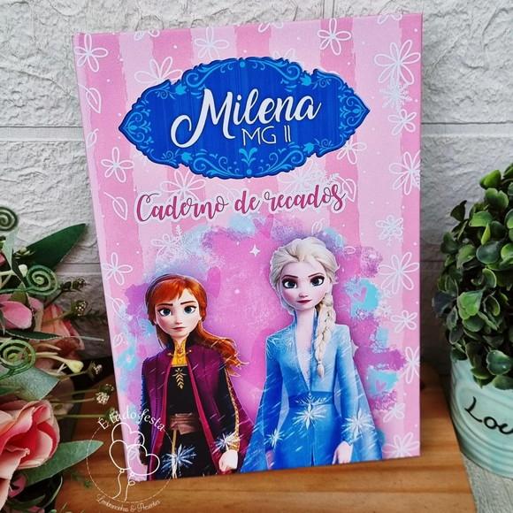 Caderno Brochura Personalizado Frozen 96 Folhas