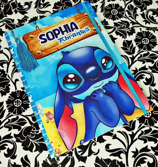 Caderno Brochura Personalizado Stitch