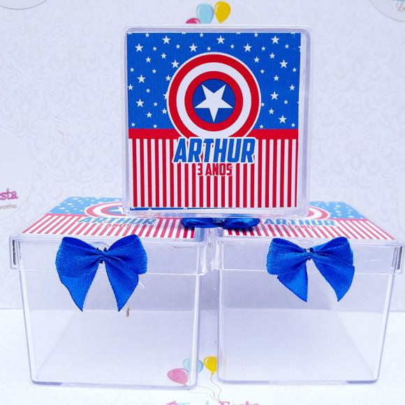 Caixinha Capitão América Personalizada