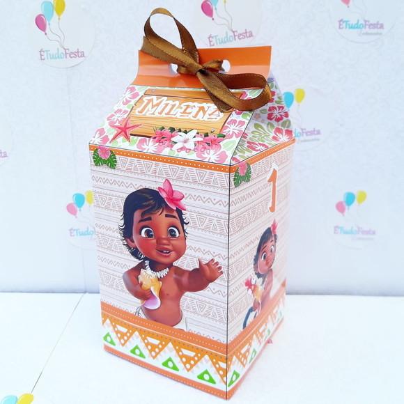 Caixinha de Milk Personalizada Moana Baby