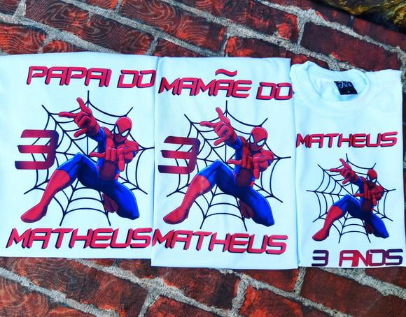 Camiseta Personalizada Homem Aranha