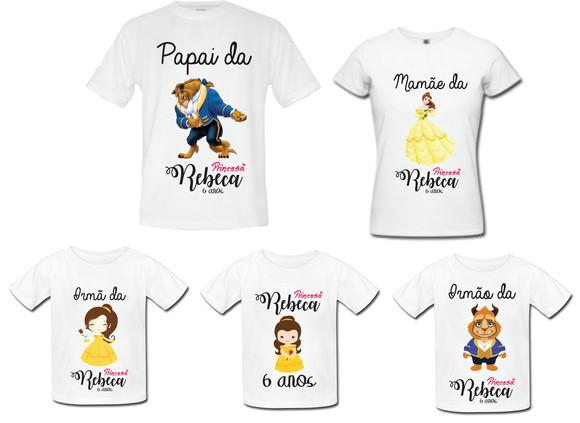 Camiseta Personalizada a Bela e a Fera