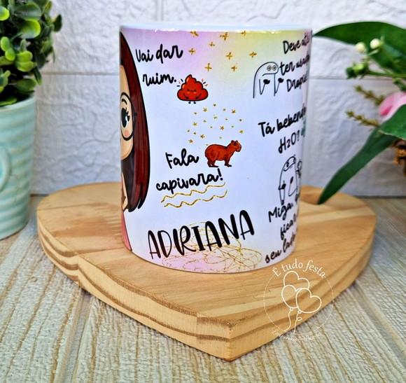 Caneca com Caricatura de Desenho e Frases