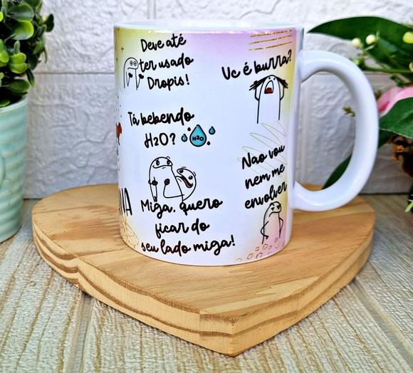 Caneca com Caricatura de Desenho e Frases