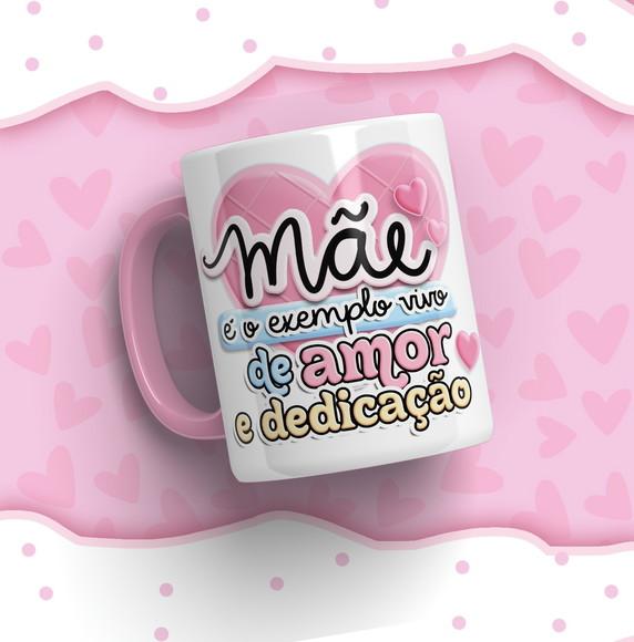 Caneca Dia das Mães com Alça Colorida
