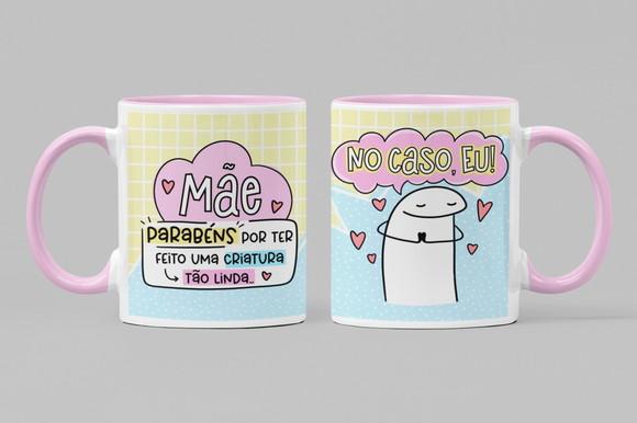 Caneca Dia das Mães com Alça Colorida