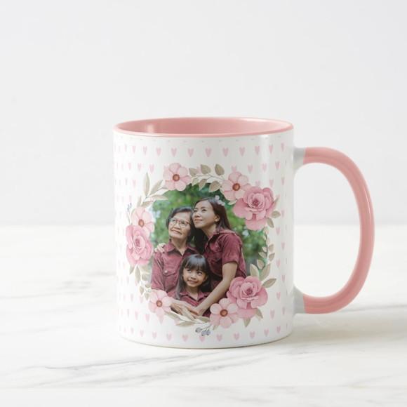 Caneca Dia das Mães com Alça Colorida