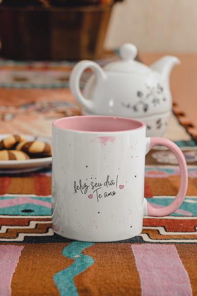 Caneca Dia das Mães com Alça Colorida