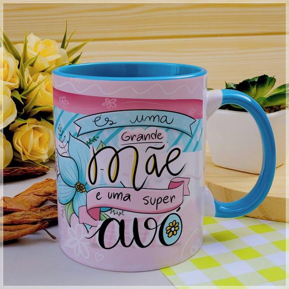 Caneca Dia das Mães com Alça Colorida