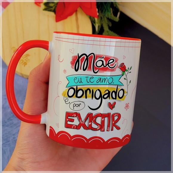 Caneca Dia das Mães com Alça Colorida