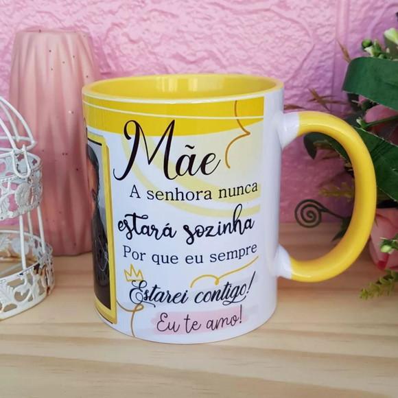 Caneca Dia das Mães com Alça Colorida