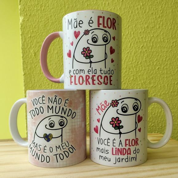 Caneca Dia das Mães com Alça Colorida