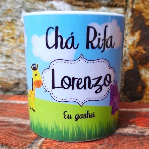 Caneca Polimero Personalizada Safari - Chá Rifa