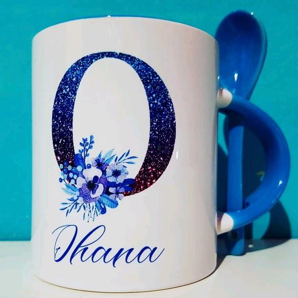 Caneca Stitch Little com Colher Personalizada