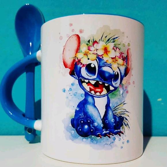 Caneca Stitch Little com Colher Personalizada