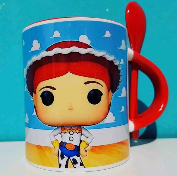 Caneca Toy Story Jessiepersonalizada com Colher