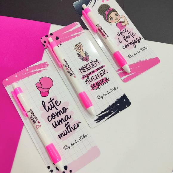 Caneta na Tag Personalizada Dia da Mulher
