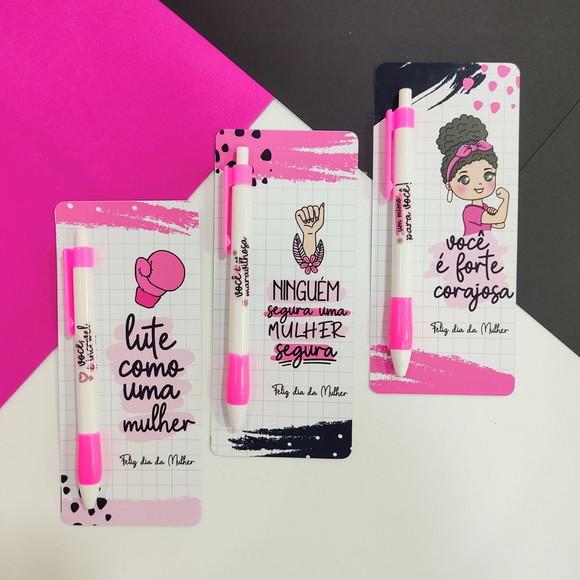 Caneta na Tag Personalizada Dia da Mulher
