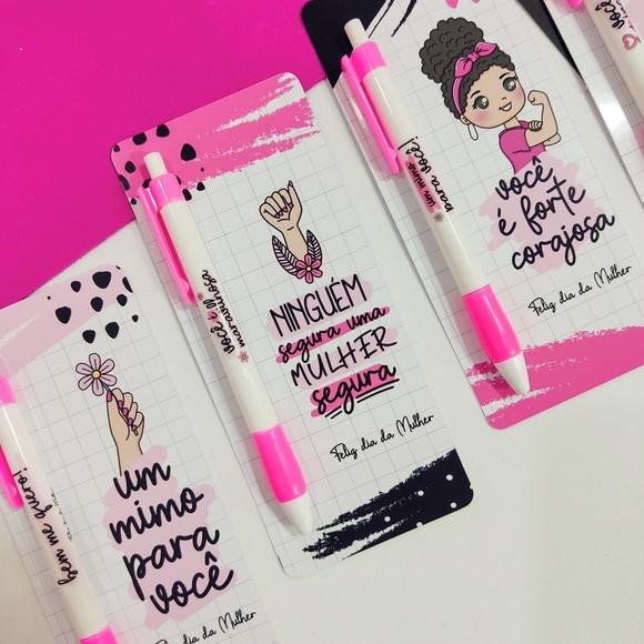Caneta na Tag Personalizada Dia da Mulher