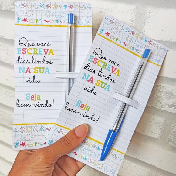 Caneta na Tag Personalizada Volta as Aulas