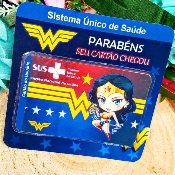 Cartão do sus personalizado - mulher maravilha