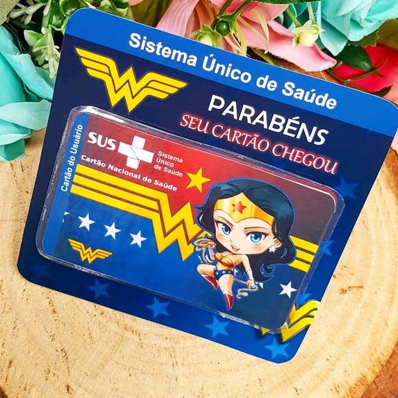 Cartão do sus personalizado - mulher maravilha