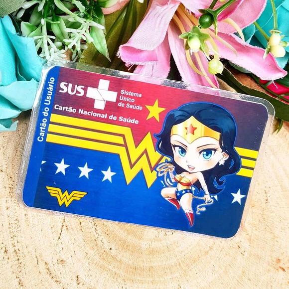 Cartão do sus personalizado - mulher maravilha