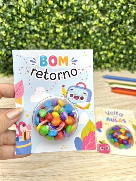 Cartões com Blister Volta as Aulas (com M&m)