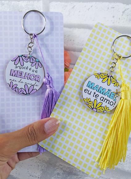 Chaveiro com Espelho Dia Dia das Mães