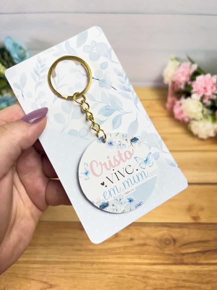 Chaveiro Espelho com Tag Personalizada Dia das Mulheres