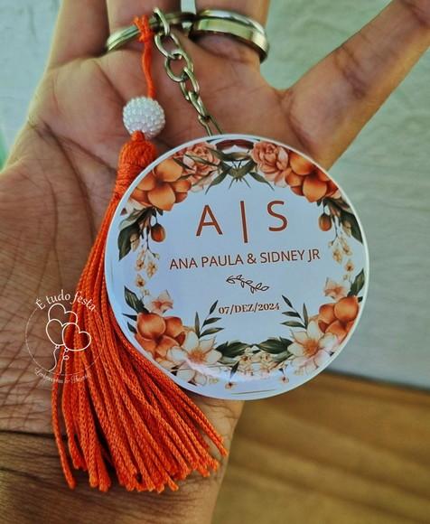 Chaveiro Espelho Personalizado para Casamento