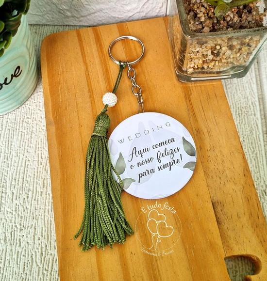 Chaveiro Espelho Personalizado para Casamento